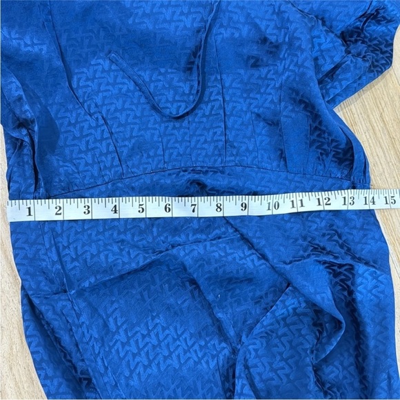 Zadig& Voltaire asymmetric navy blue 100% silk dress RUNWAY PIECE NWT - Picture 11 of 13